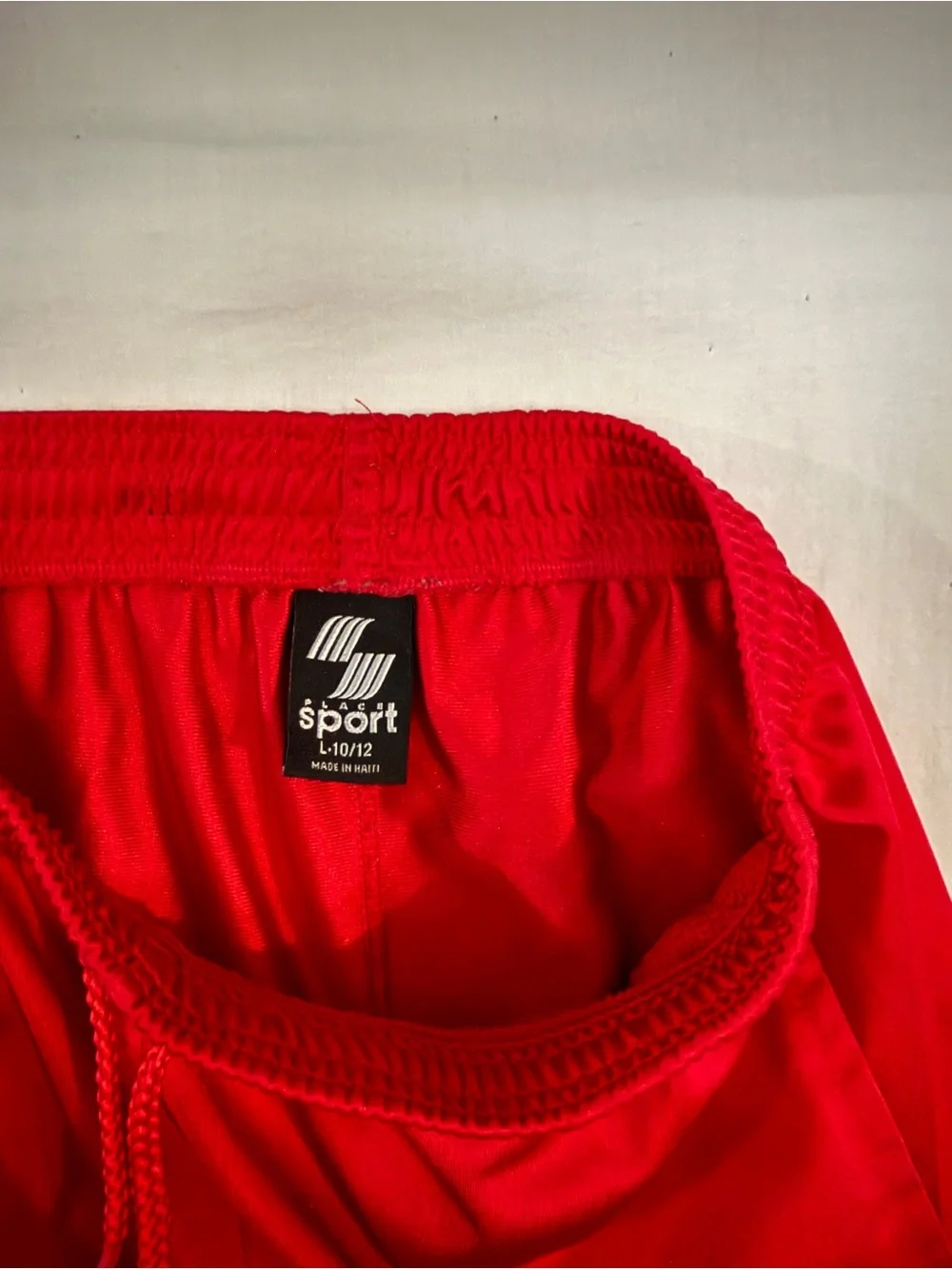 Kids Red Athletic Drawstring Shorts